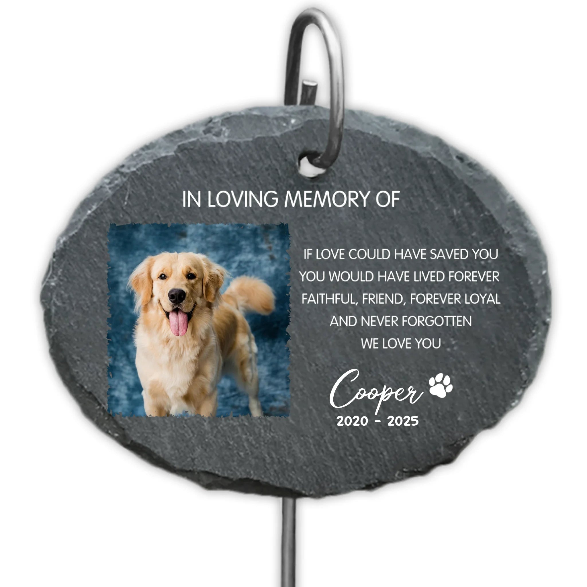 Faithful Friends Forever Royal - Personalized Garden Slate, Memorial Gift For Loss Of Pet