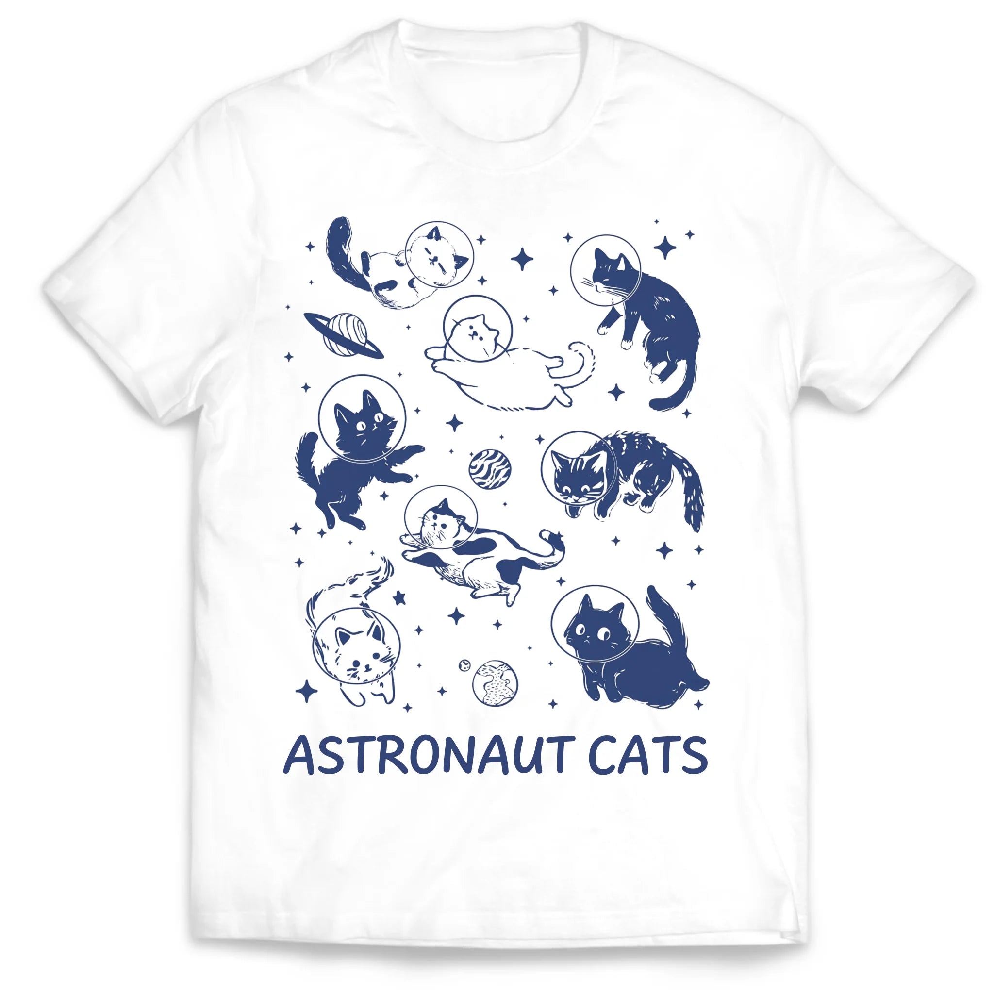 Astronaut Cat - Personalized T-Shirt, Cat In Space, Cat Lover Gift