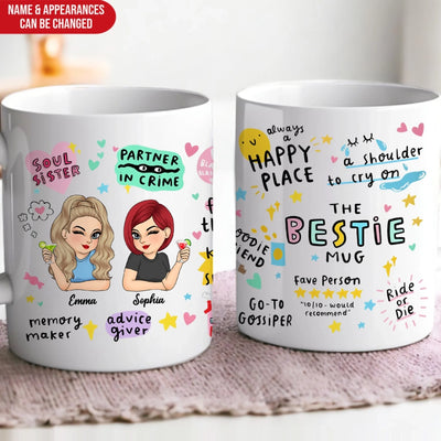 The Bestie Mug Funny Bestie - Personalized Mug, Funny Gift for Bestie, Bestfriend Gift