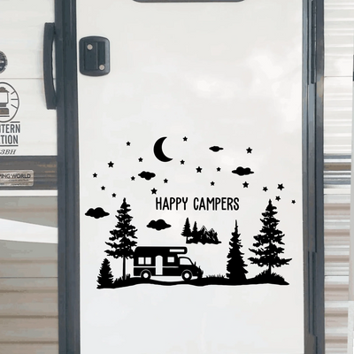 Camping Happy Campers - Personalized Decal, Camping Gift, RVs Decor