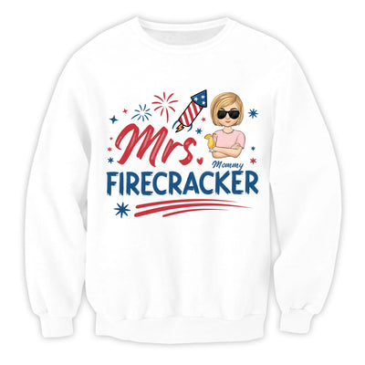 4th Of July Firecracker Matching T-shirt Mom And Daughter - Personalized Shirt, Independence Day Outfit, Gift For Mommy and Daughter
