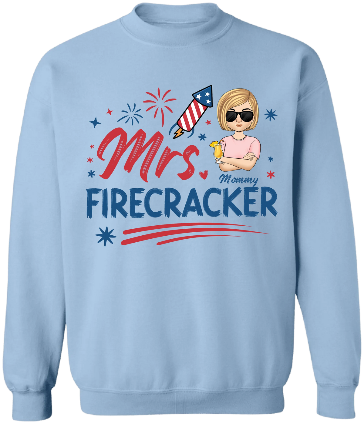 4th Of July Firecracker Matching T-shirt Mom And Daughter - Personalized Shirt, Independence Day Outfit, Gift For Mommy and Daughter