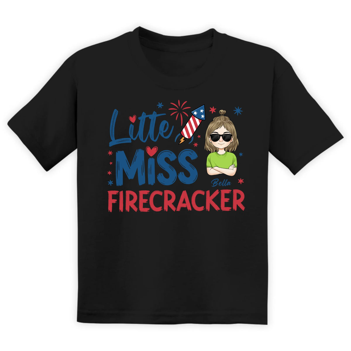 4th Of July Firecracker Matching T-shirt Mom And Daughter - Personalized Shirt, Independence Day Outfit, Gift For Mommy and Daughter