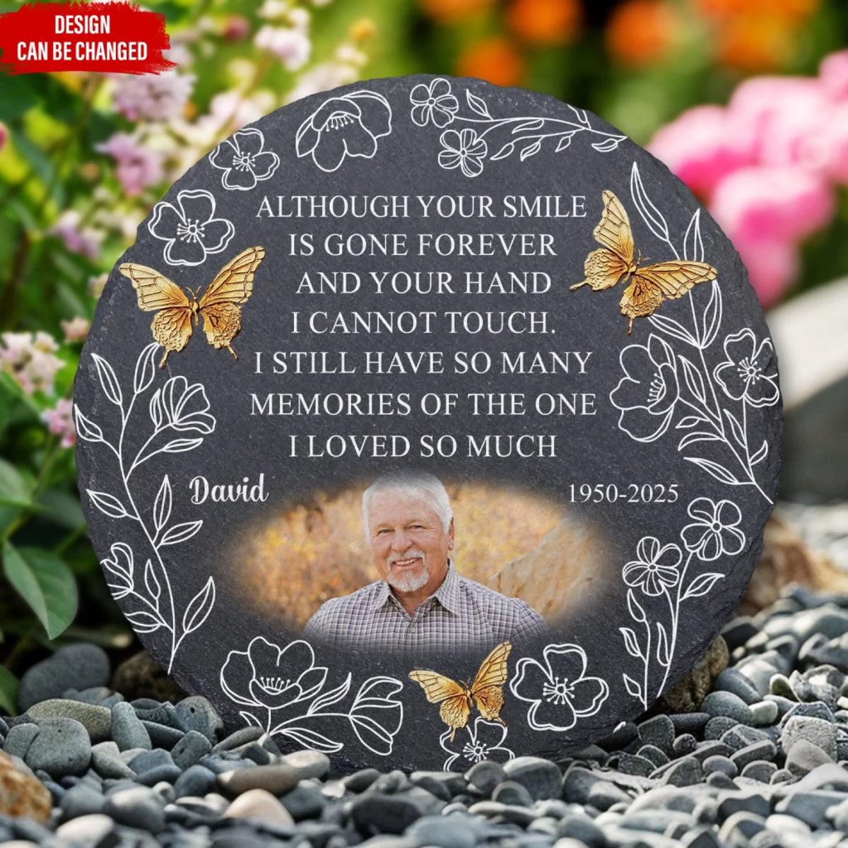 Although Your Smile Is Gone I Still Have So Many Memories Of The One I Loved - Personalized Stone, Memorial Gift