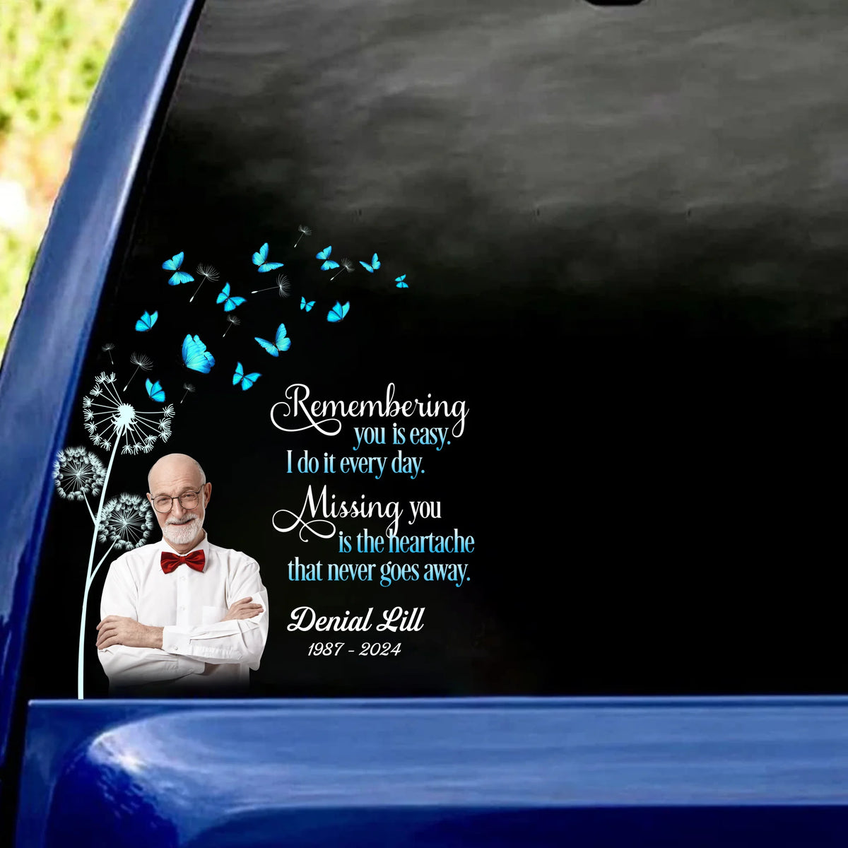 Missing You Memorial Decal - Personalized Remembrance Gift - PCD226TL