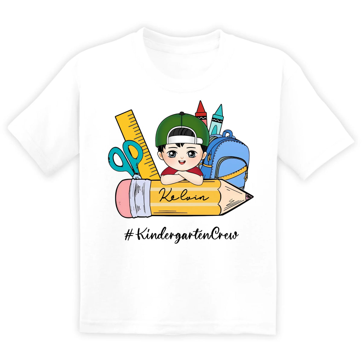 Kindergarten Crew - Personalized T-Shirt, First Day of School Shirt, Back To School Gift, Personalized Kindergarten Shirt