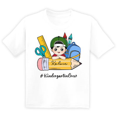 Kindergarten Crew - Personalized T-Shirt, First Day of School Shirt, Back To School Gift, Personalized Kindergarten Shirt