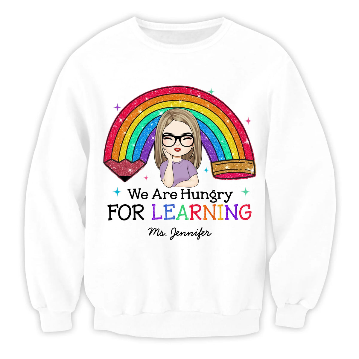 We Are Hungry For Learning - Personalized T-Shirt, Back To School Gift, 1st Day Of School, Funny Teacher Shirt, Teacher Gifts