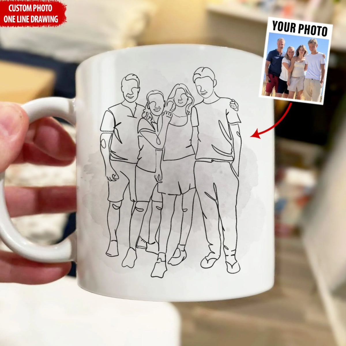 Custom Portrait One Line Drawing mk ads