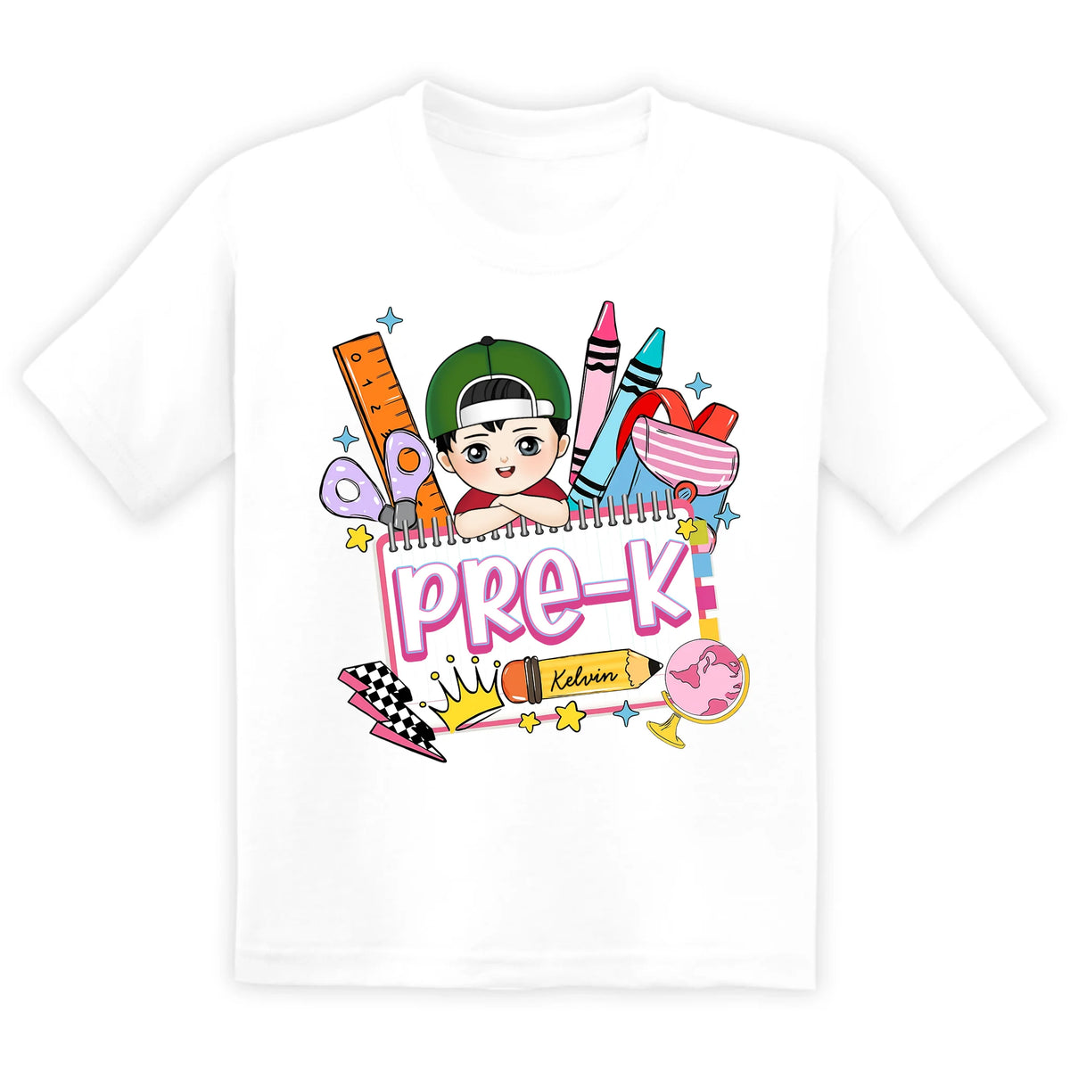 Kindergarten/Pre-K Back to School - Personalized T-shirt, Funny 1st Day of School Shirt, Gift For Your Child