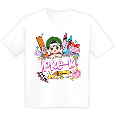Kindergarten/Pre-K Back to School - Personalized T-shirt, Funny 1st Day of School Shirt, Gift For Your Child