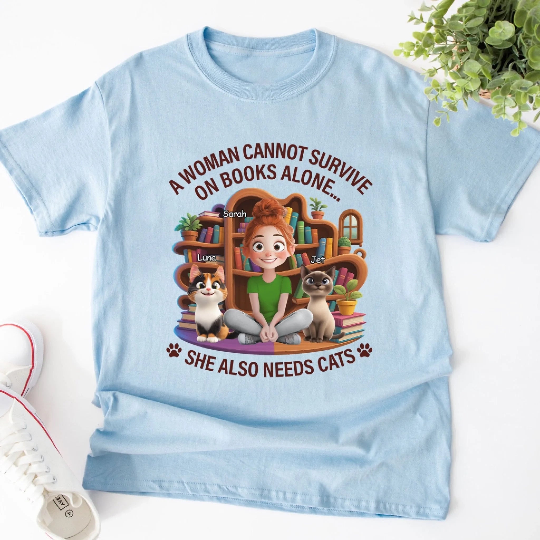 A Woman Cannot Survive On Books Alone... She Also Needs Cats mk 3