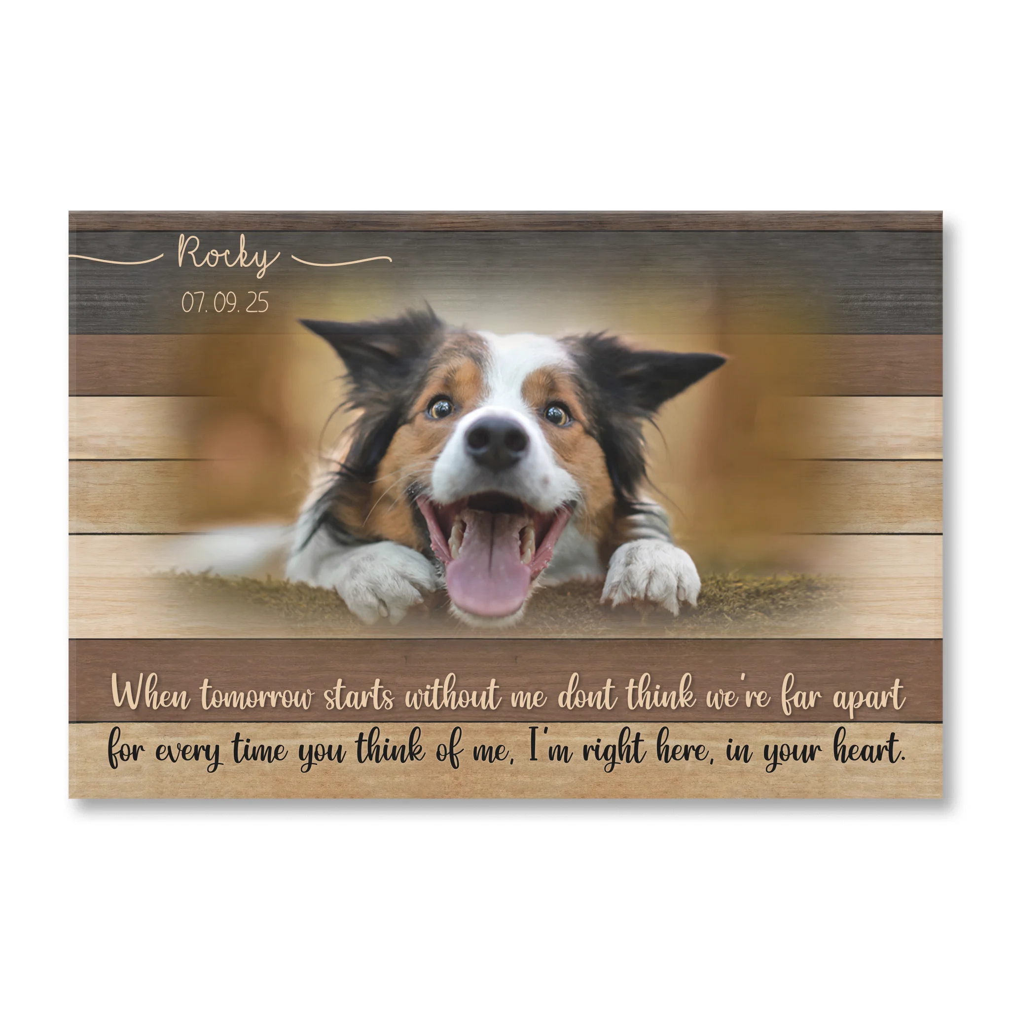 Tomorrow Starts Without Me Memorial - Personalized Canvas, Loss Of Pet Gift