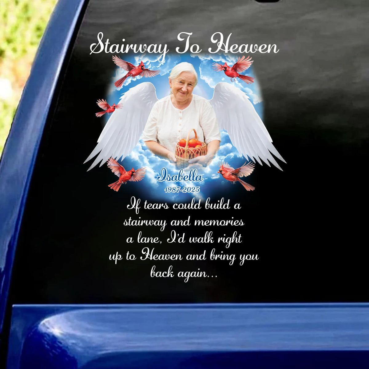 Stairway To Heaven - Personalized Decal, Memorial Gift, Loss Of Loved One