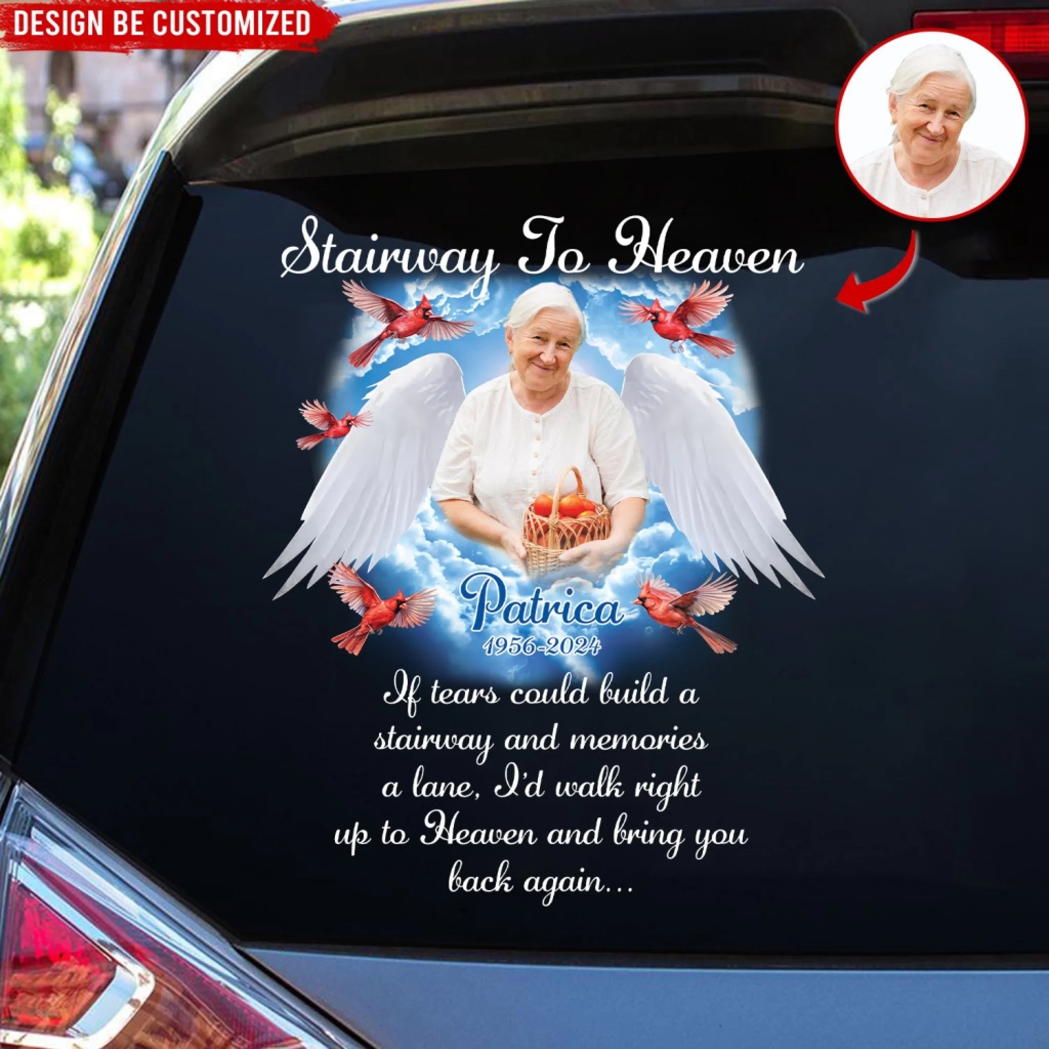 Stairway To Heaven - Personalized Decal, Memorial Gift, Loss Of Loved One