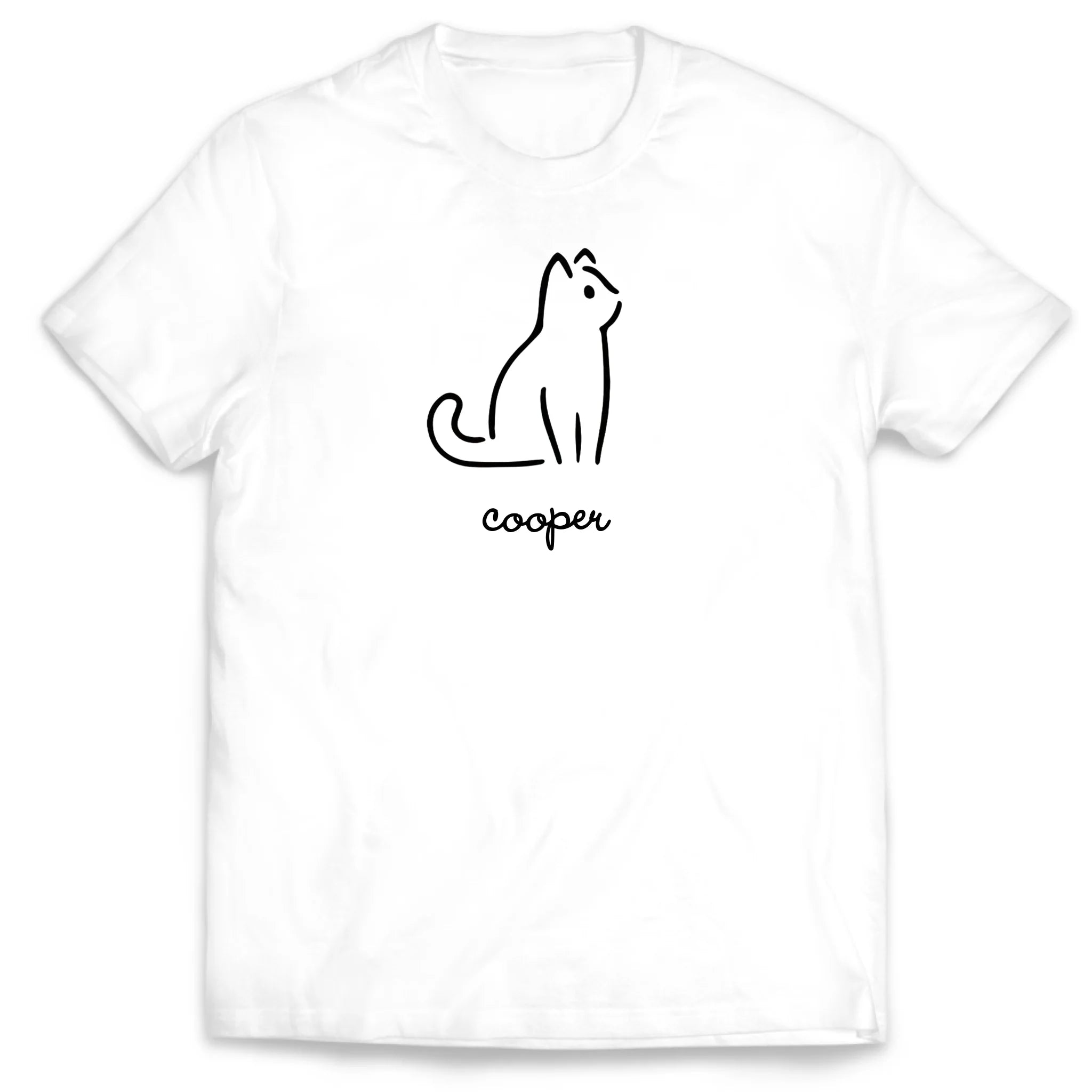 Un Deux Trois Cat - Personalized T-shirt, Cute Cats Line Art T-shirt, Gift for Cat Lovers, Cat Mom/Cat Dad Gift