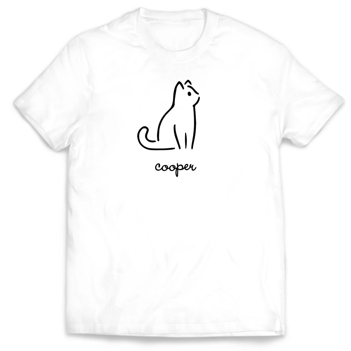 Un Deux Trois Cat - Personalized T-shirt, Cute Cats Line Art T-shirt, Gift for Cat Lovers, Cat Mom/Cat Dad Gift