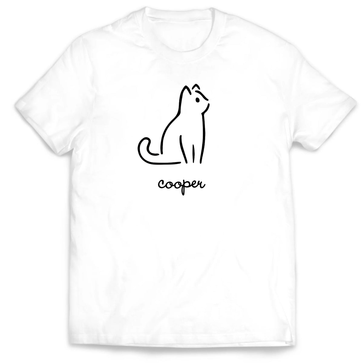 Un Deux Trois Cat - Personalized T-shirt, Cute Cats Line Art T-shirt, Gift for Cat Lovers, Cat Mom/Cat Dad Gift