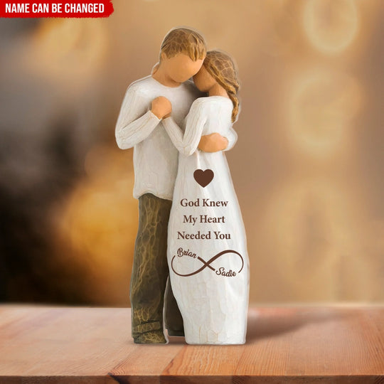 God Knew My Heart Needed You Couple - Personalized Acrylic Plaque, Gift For Couple/ Husband And Wife
