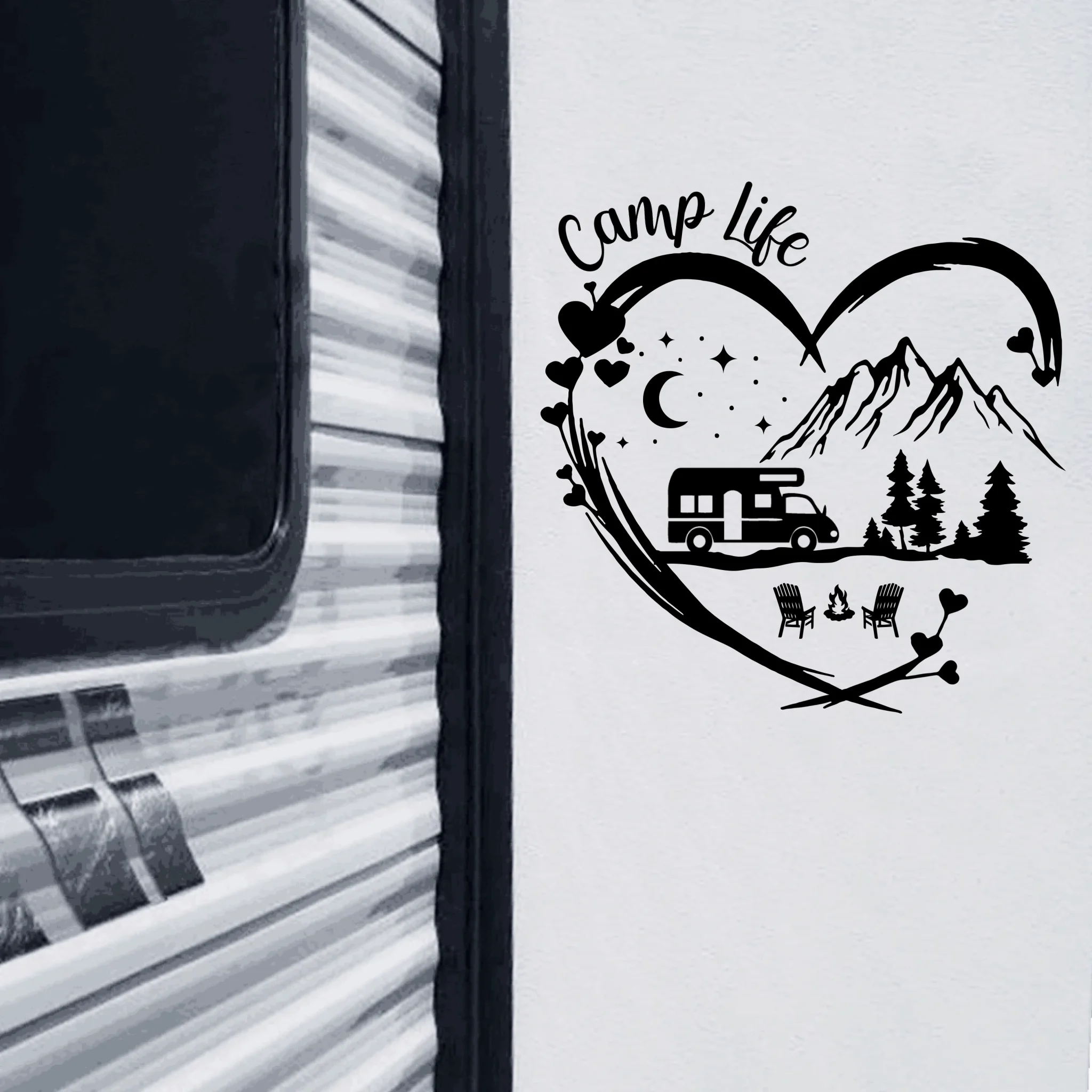 Camp Life - Personalized Decal, Gift For Camping Lovers, Camping Decor For RVs