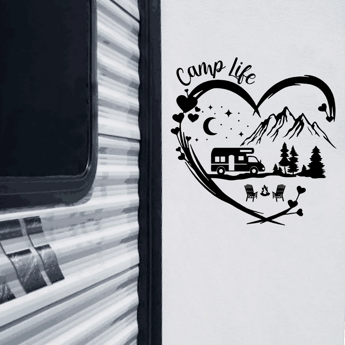 Camp Life - Personalized Decal, Gift For Camping Lovers, Camping Decor For RVs