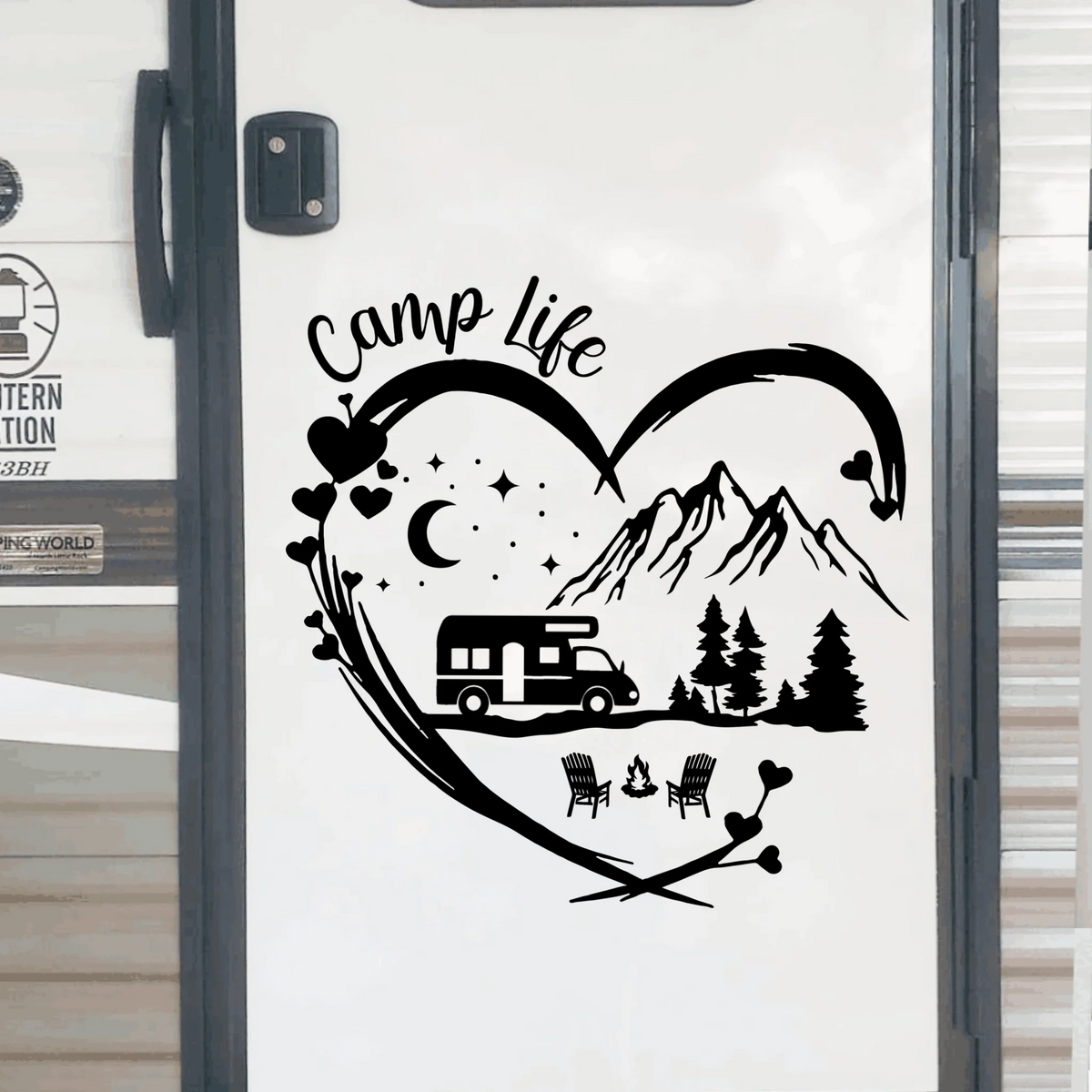Camp Life - Personalized Decal, Gift For Camping Lovers, Camping Decor For RVs