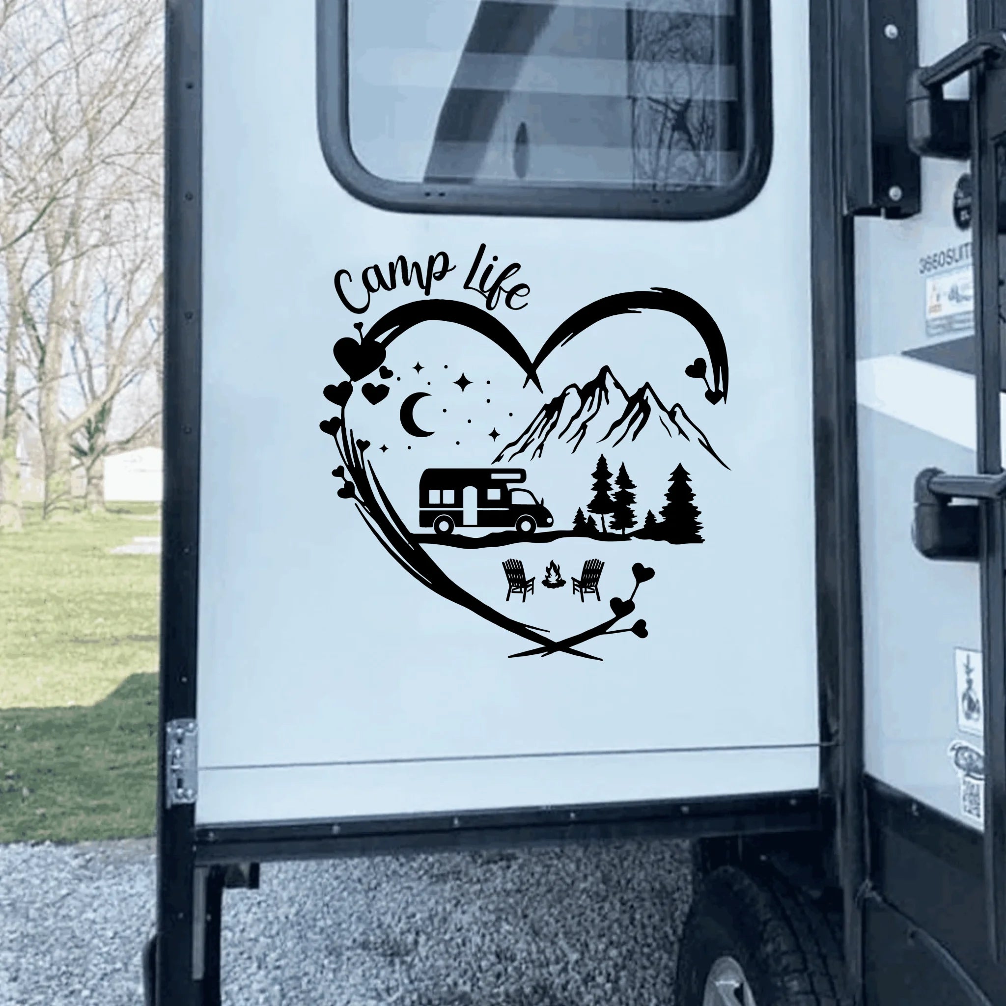 Camp Life - Personalized Decal, Gift For Camping Lovers, Camping Decor For RVs
