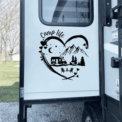 Camp Life - Personalized Decal, Gift For Camping Lovers, Camping Decor For RVs