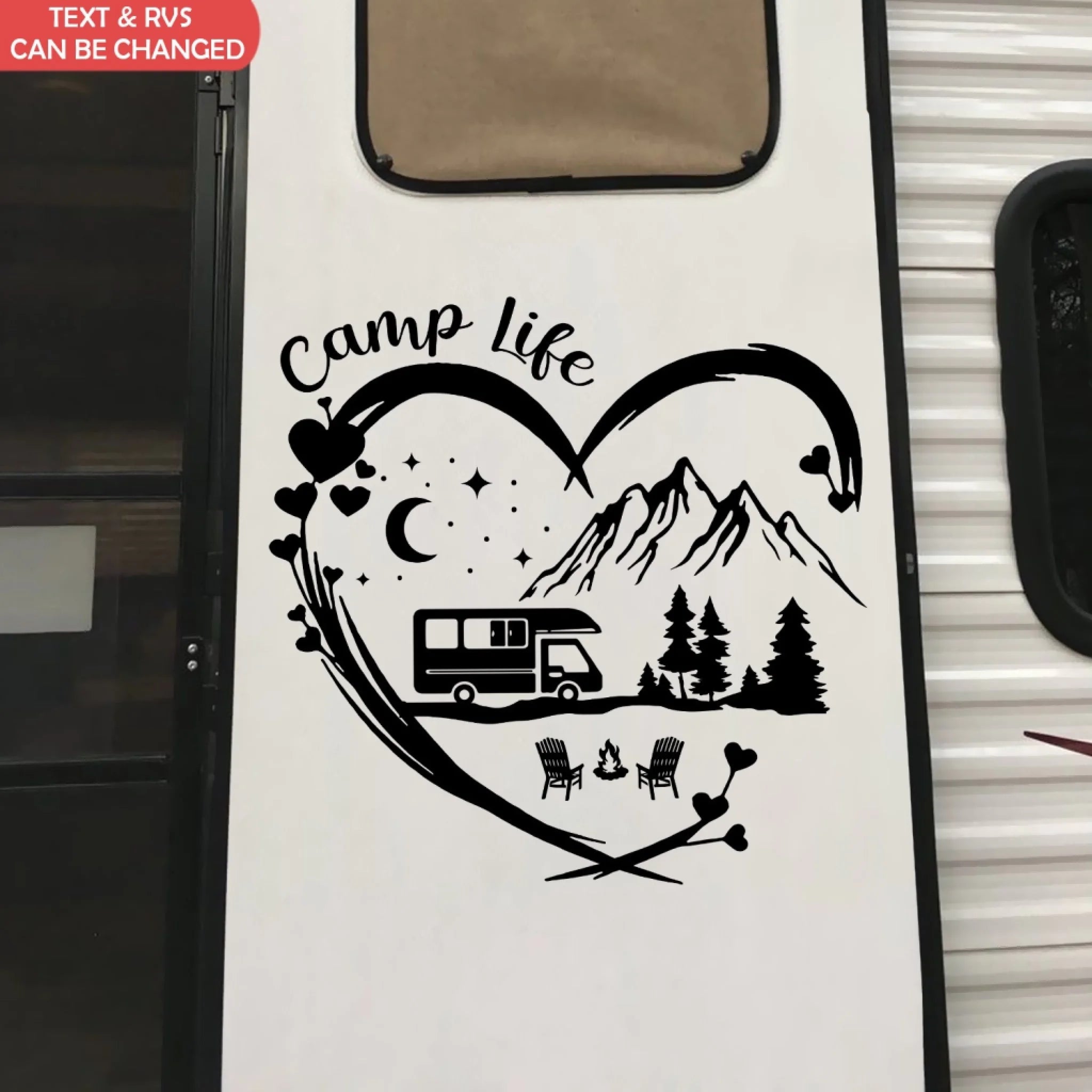 Camp Life - Personalized Decal, Gift For Camping Lovers, Camping Decor For RVs