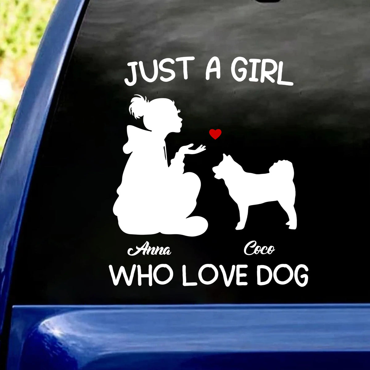Just A Girl Who Love Dog - Personalized Decal, Gift For Dog Lover