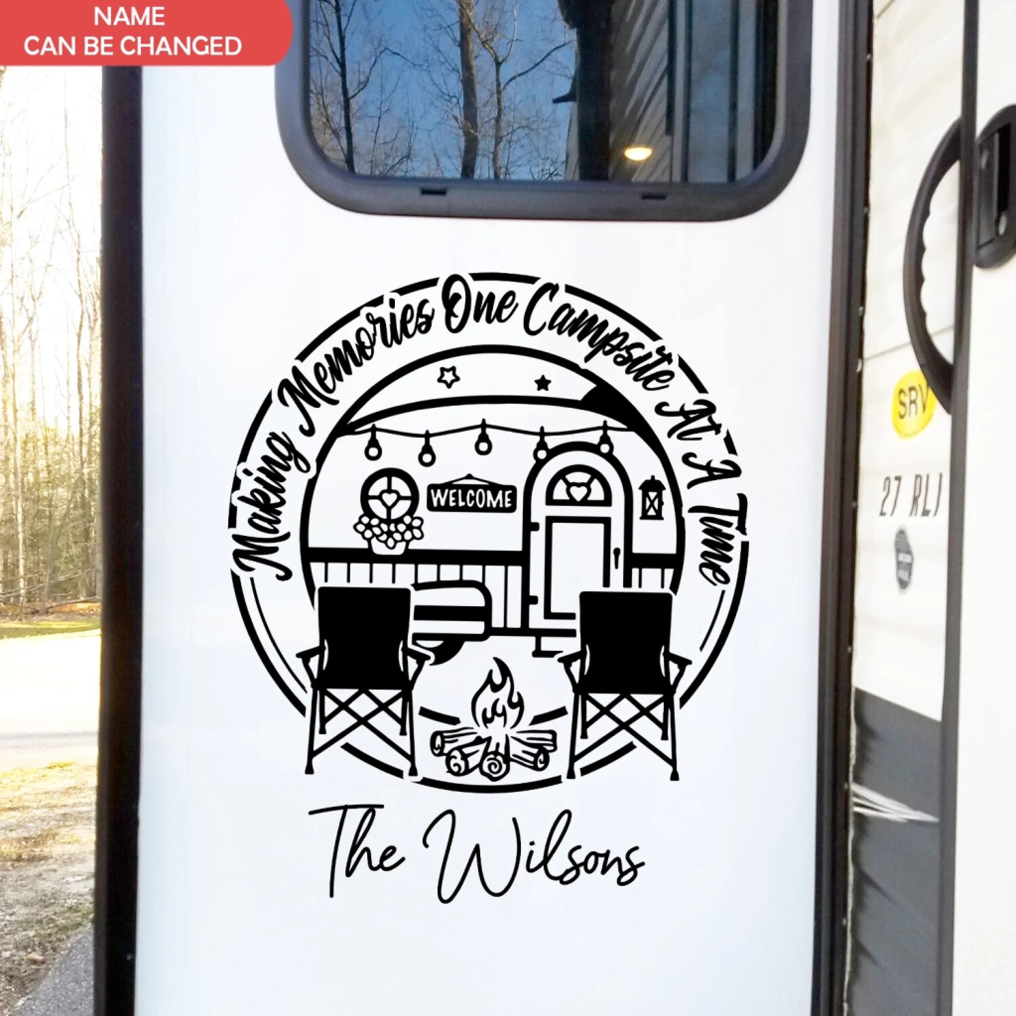Happy Campers Making Memories One Campsite At A Time - Personalized Decal, Gift For Camping Lovers
