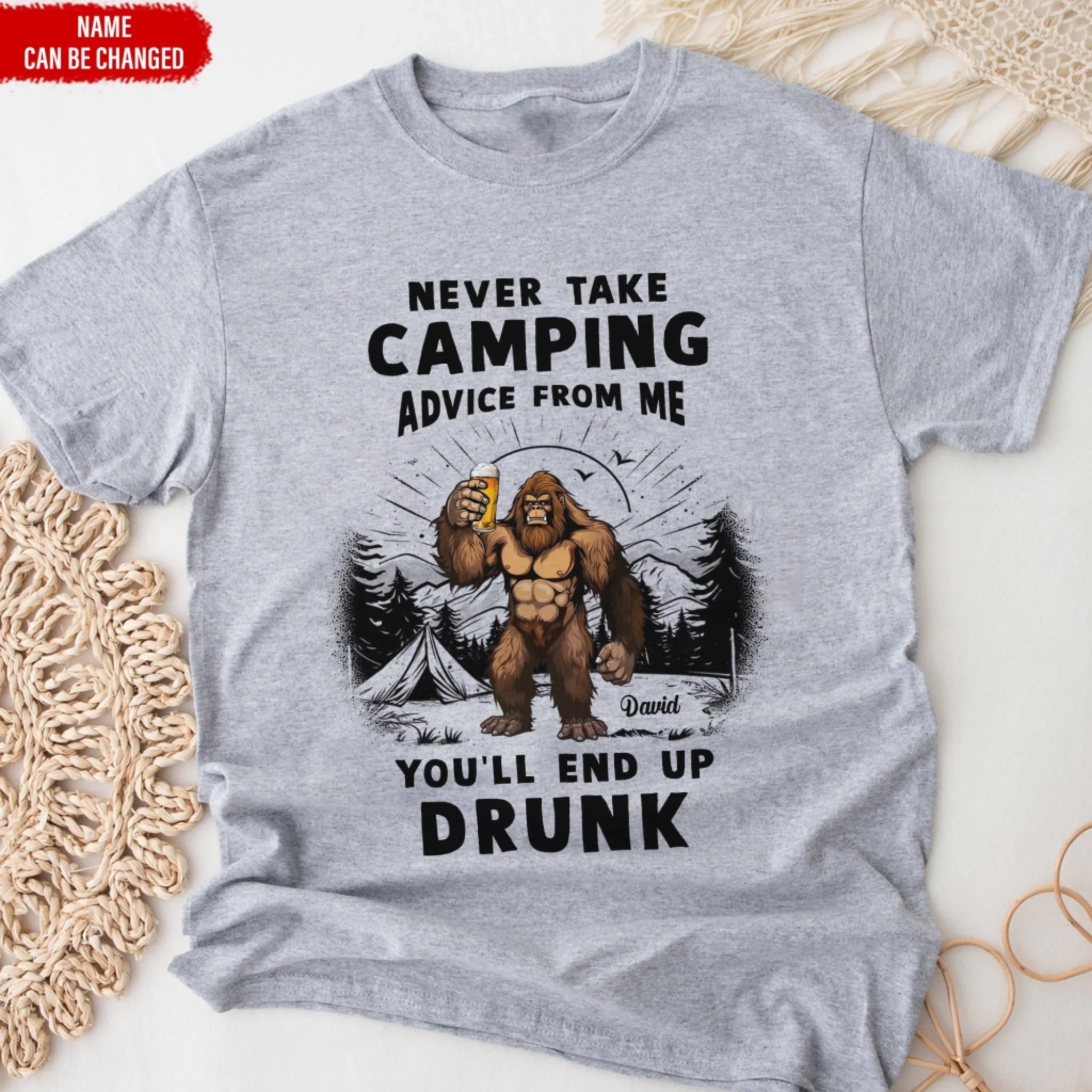 Never Take Camping Advice From Me - Personalized T-Shirt, Gift For Camper