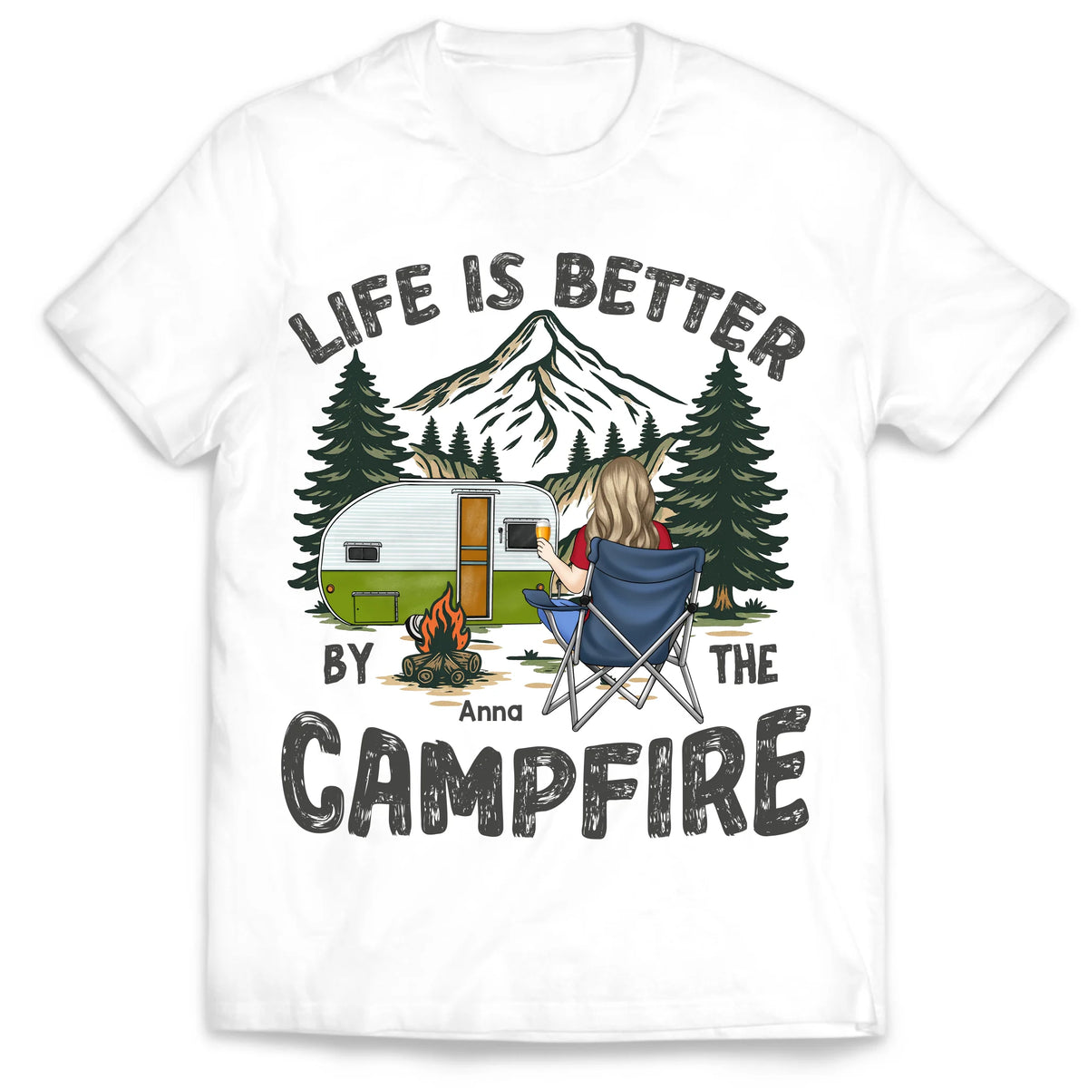 Life Is Better By The Campfire - Personalized T-Shirt, Gift for Campers, Camping Sweatshirt