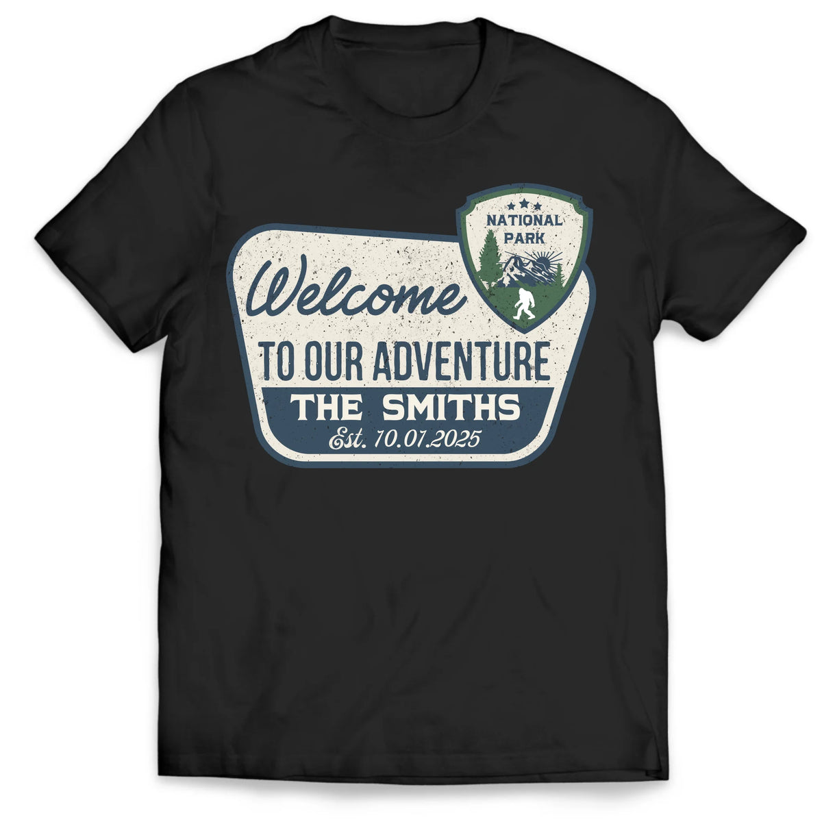 Welcome To Our Adventure - Personalized T-Shirt, Camping Family Matching Shirt, Gift for Camping Lovers