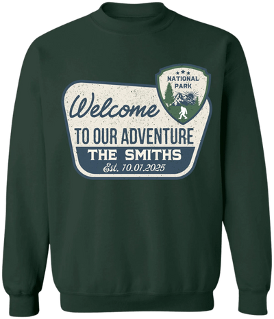 Welcome To Our Adventure - Personalized T-Shirt, Camping Family Matching Shirt, Gift for Camping Lovers