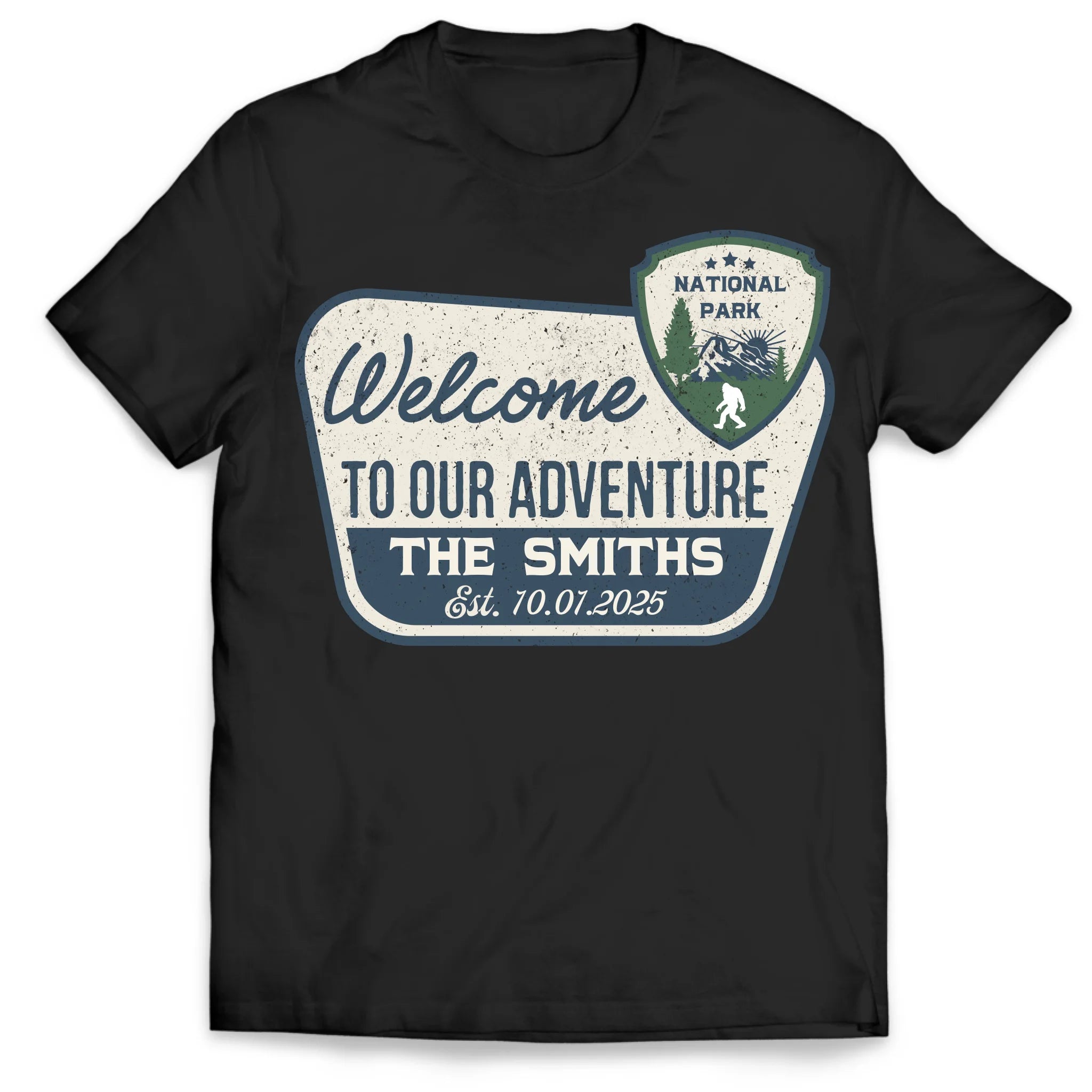 Welcome To Our Adventure - Personalized T-Shirt, Camping Family Matching Shirt, Gift for Camping Lovers