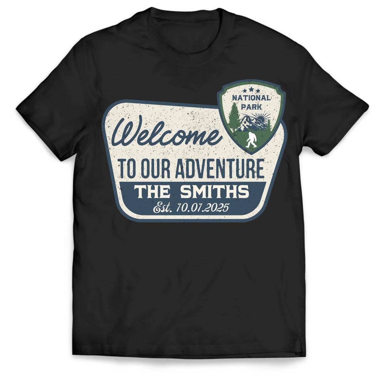 Welcome To Our Adventure - Personalized T-Shirt, Camping Family Matching Shirt, Gift for Camping Lovers