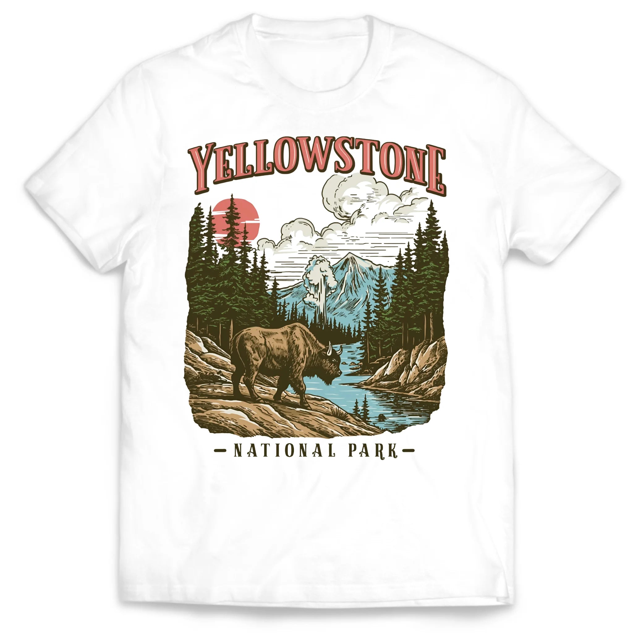 Vintage National Park - Personalized T-shirt, Yellowstone, Rocky Mountain, Camping Adventure Shirt