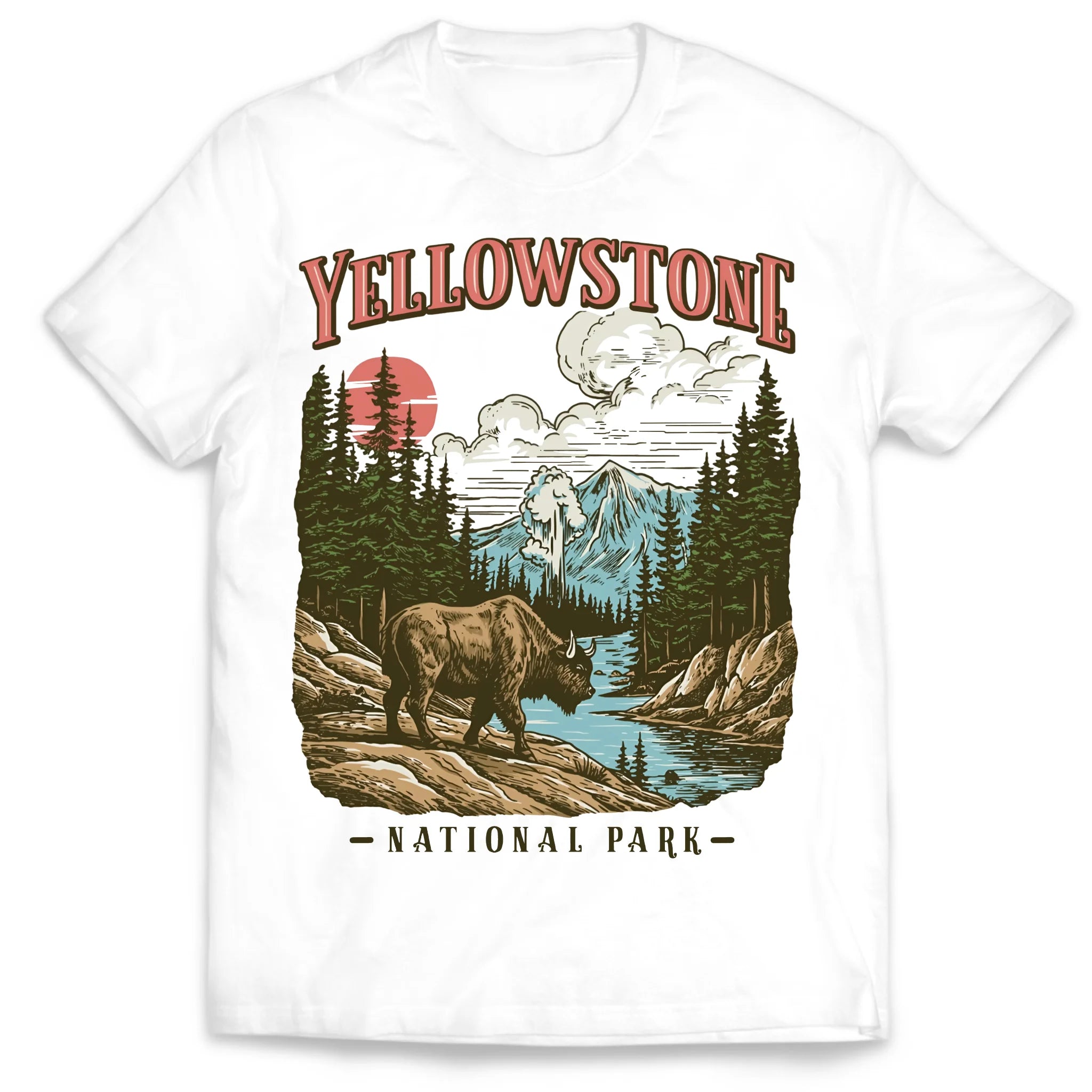 Vintage National Park - Personalized T-shirt, Yellowstone, Rocky Mountain, Camping Adventure Shirt