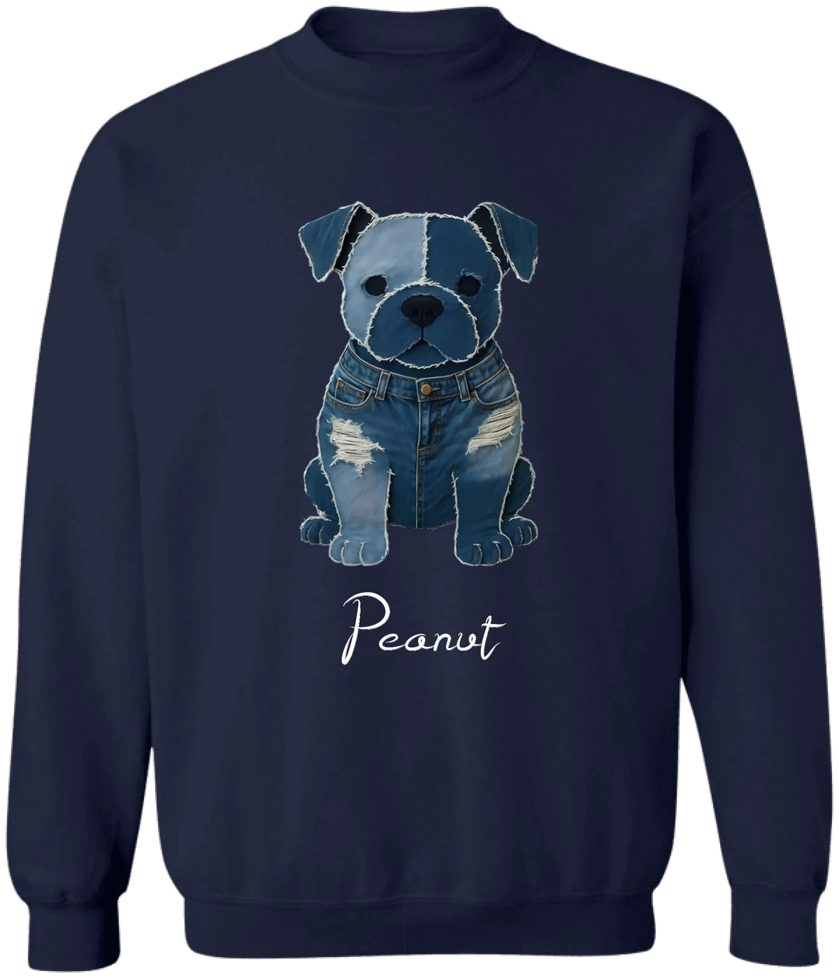 Cute Denim Patch Puppy - Personalized T-Shirt, Gift For Dog Lovers