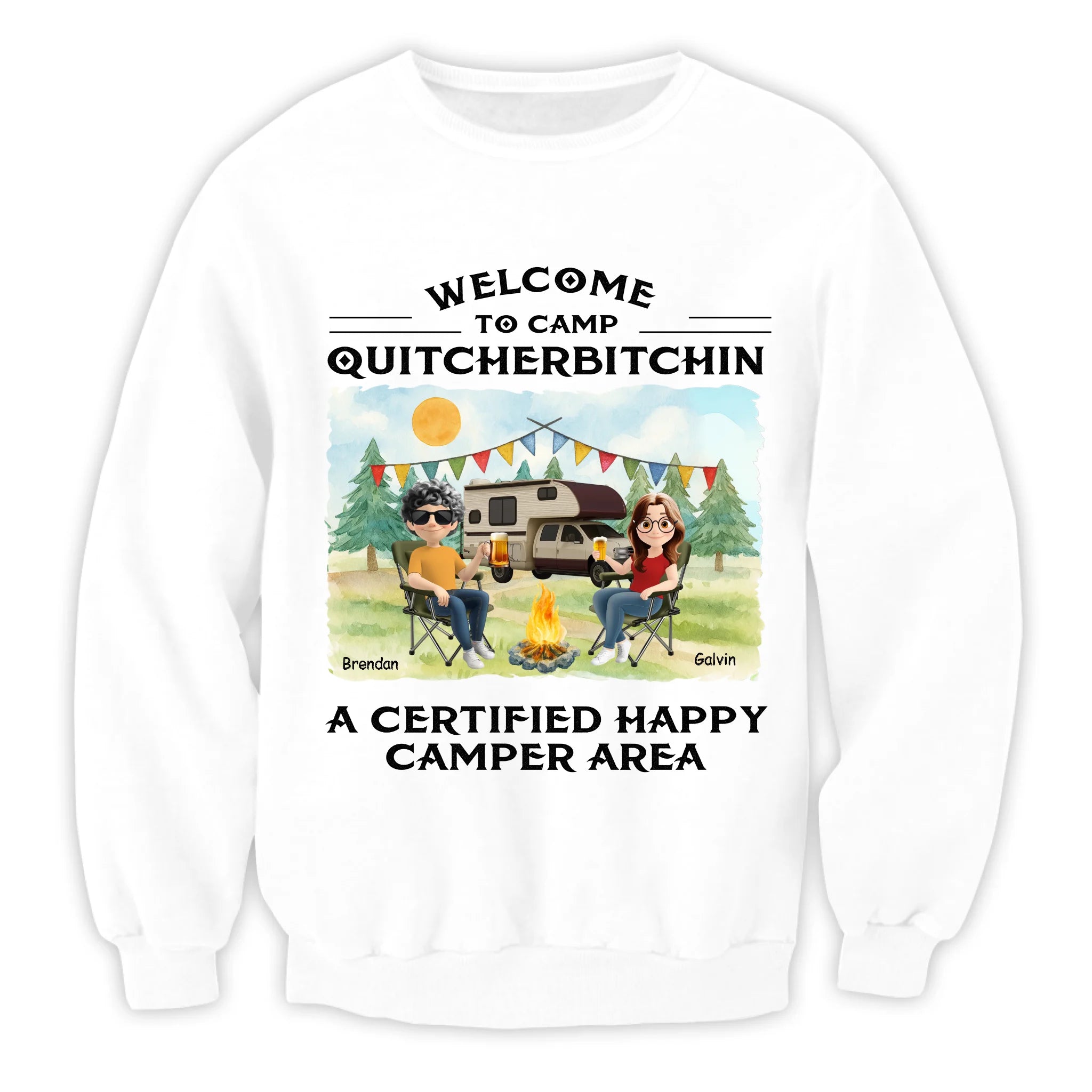 A Certified Happy Camping Area - Personalized T-Shirt, Gift For Camping Lovers