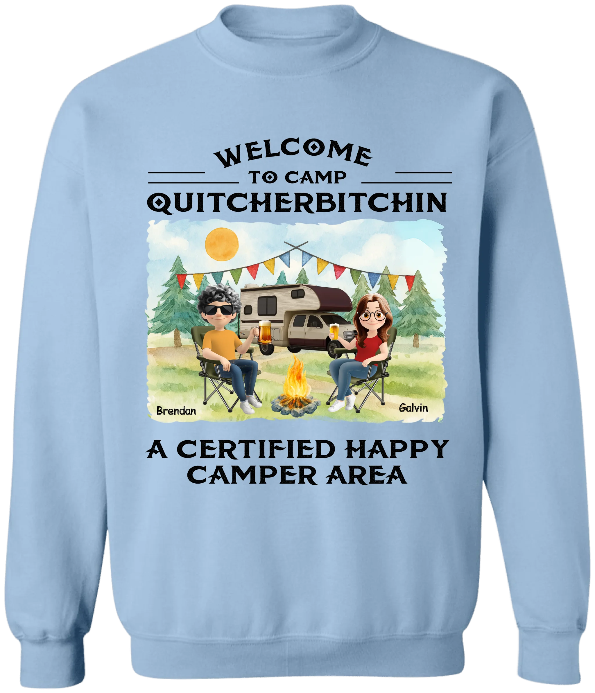 A Certified Happy Camping Area - Personalized T-Shirt, Gift For Camping Lovers