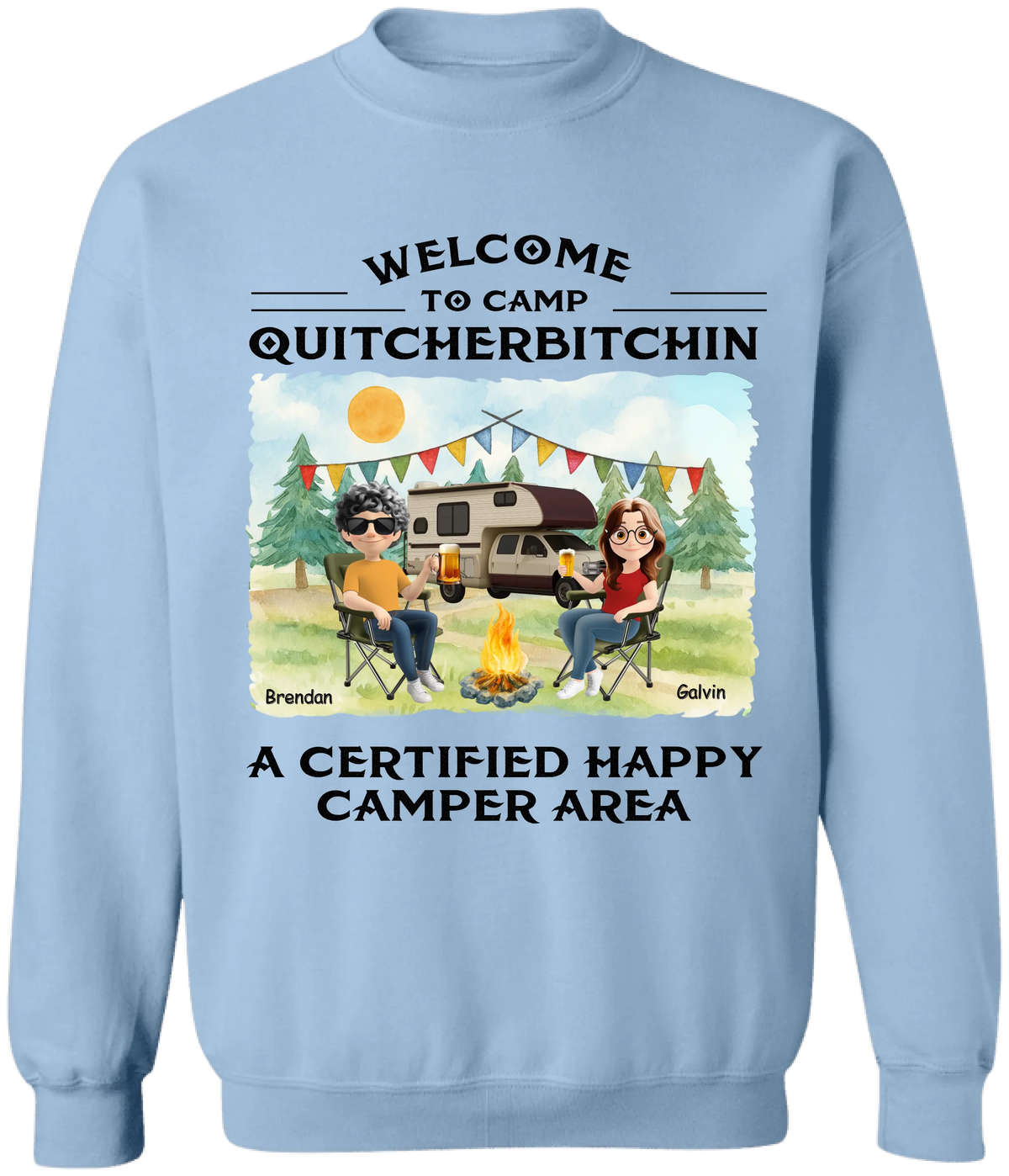 A Certified Happy Camping Area - Personalized T-Shirt, Gift For Camping Lovers