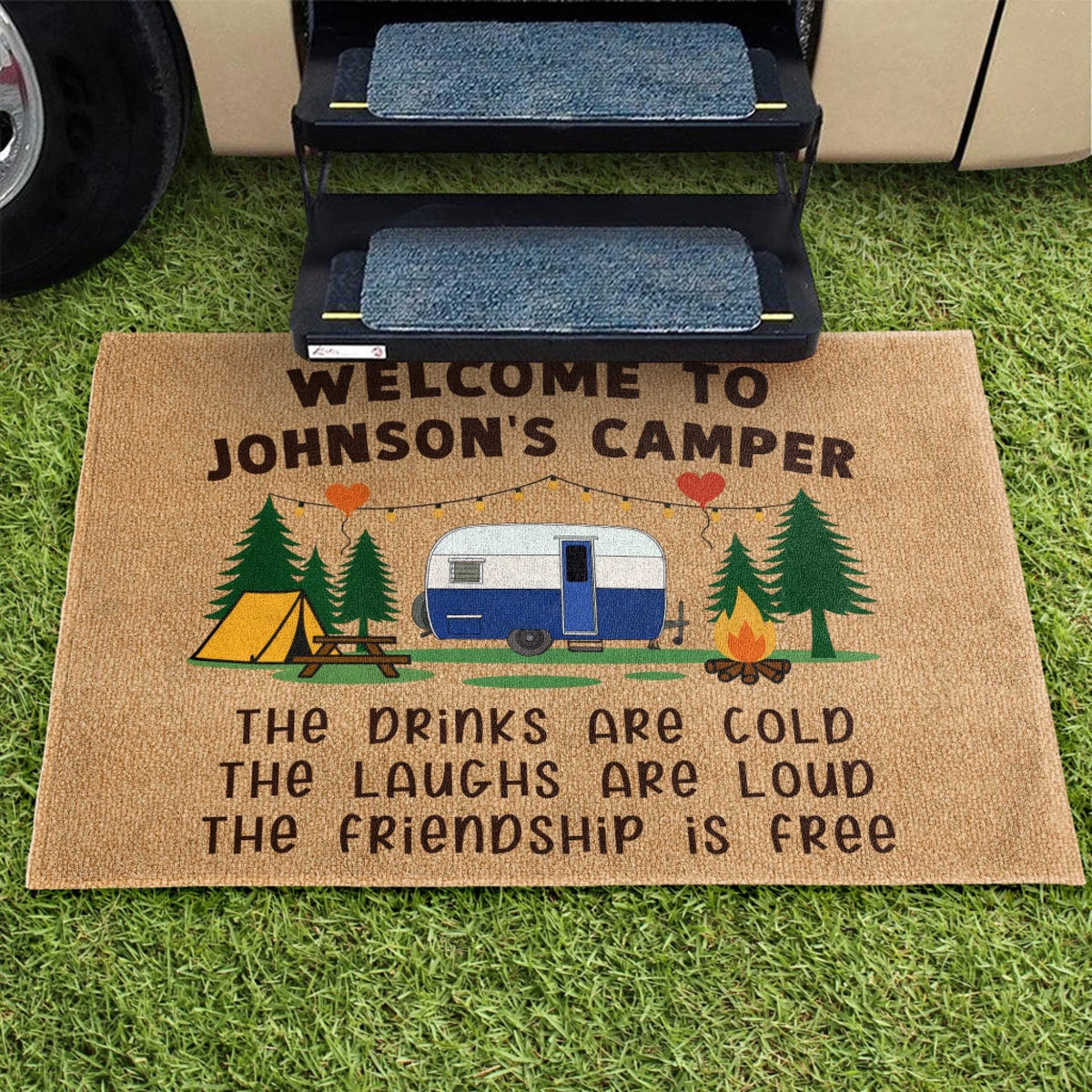 Welcome To Our Camper Cold Drinks Loud Laughs And Free Friendship mk 1 (1)