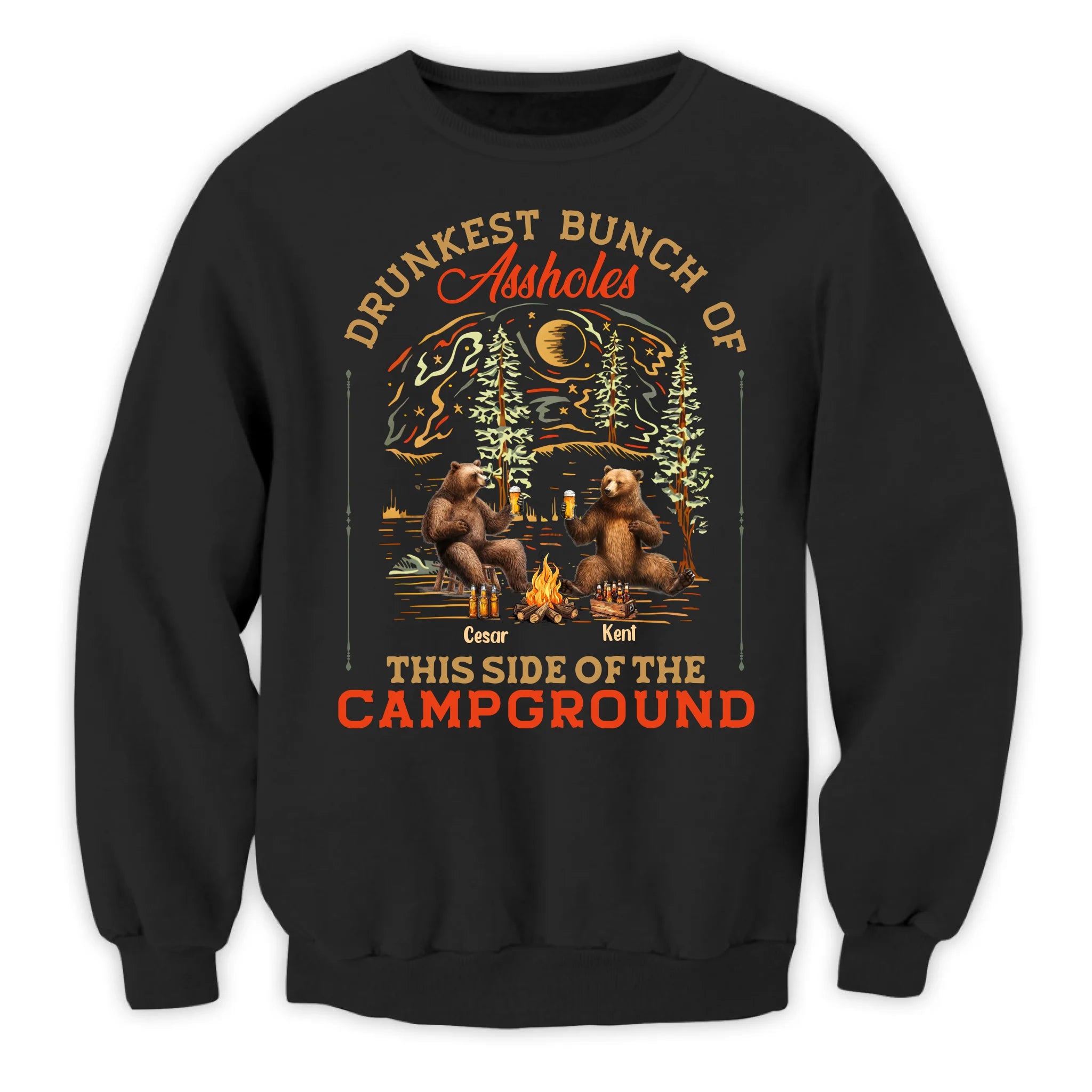 Bear This Side Of The Campground - Personalized T-Shirt, Gift For Camping Lovers, Camping Shirt