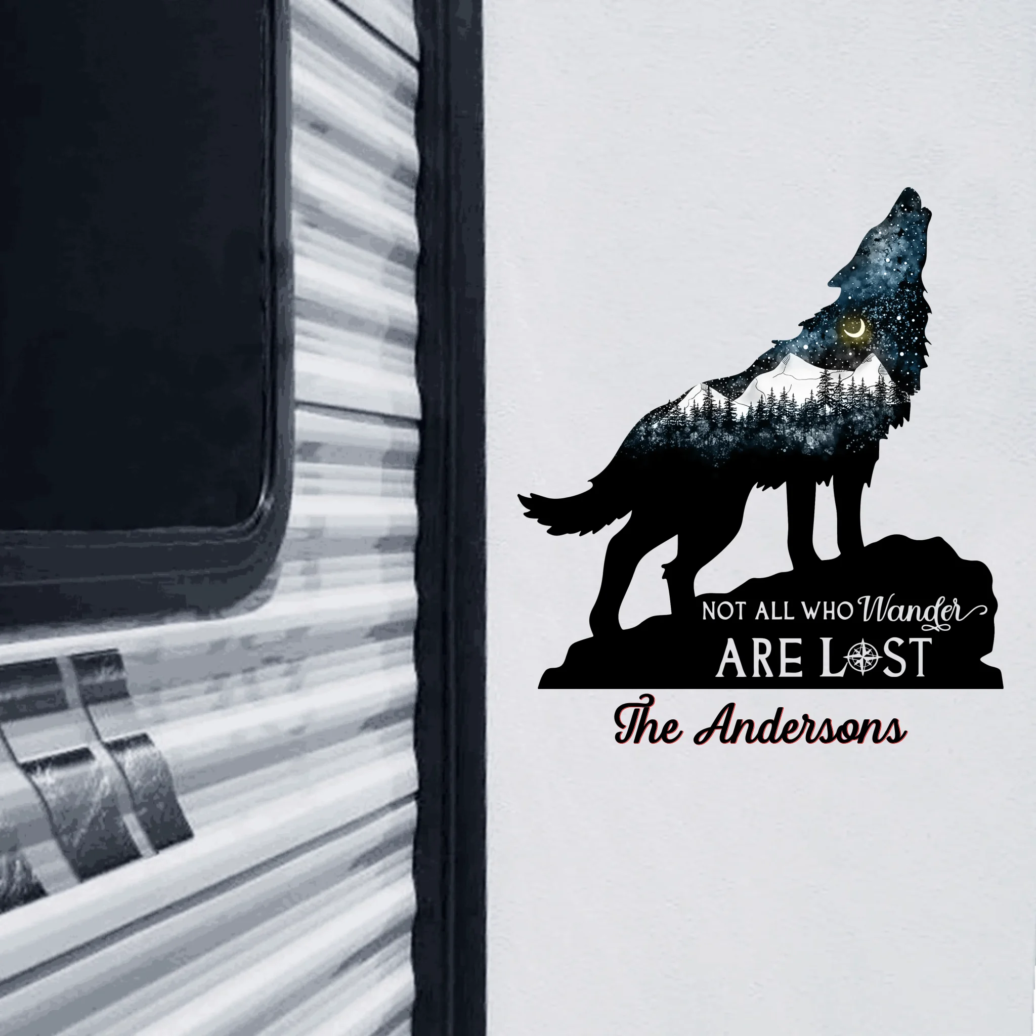 Wild Animals Not All Who Wander Are Lost - Personalized Decal, Gift For Camping Lovers