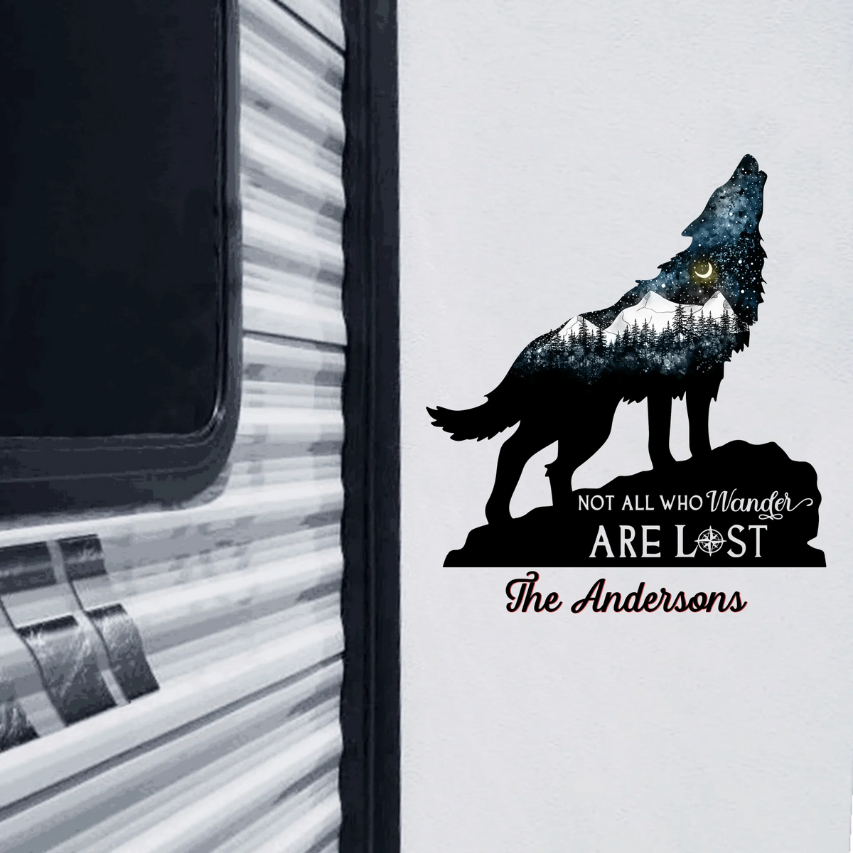 Wild Animals Not All Who Wander Are Lost - Personalized Decal, Gift For Camping Lovers