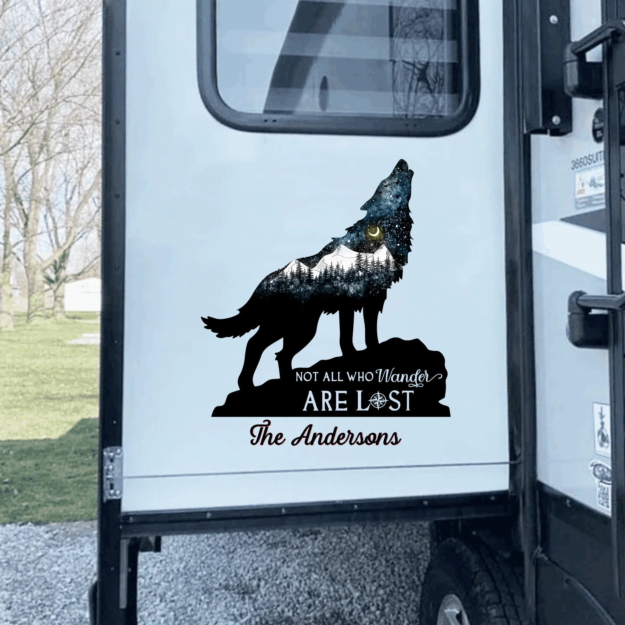 Wild Animals Not All Who Wander Are Lost - Personalized Decal, Gift For Camping Lovers