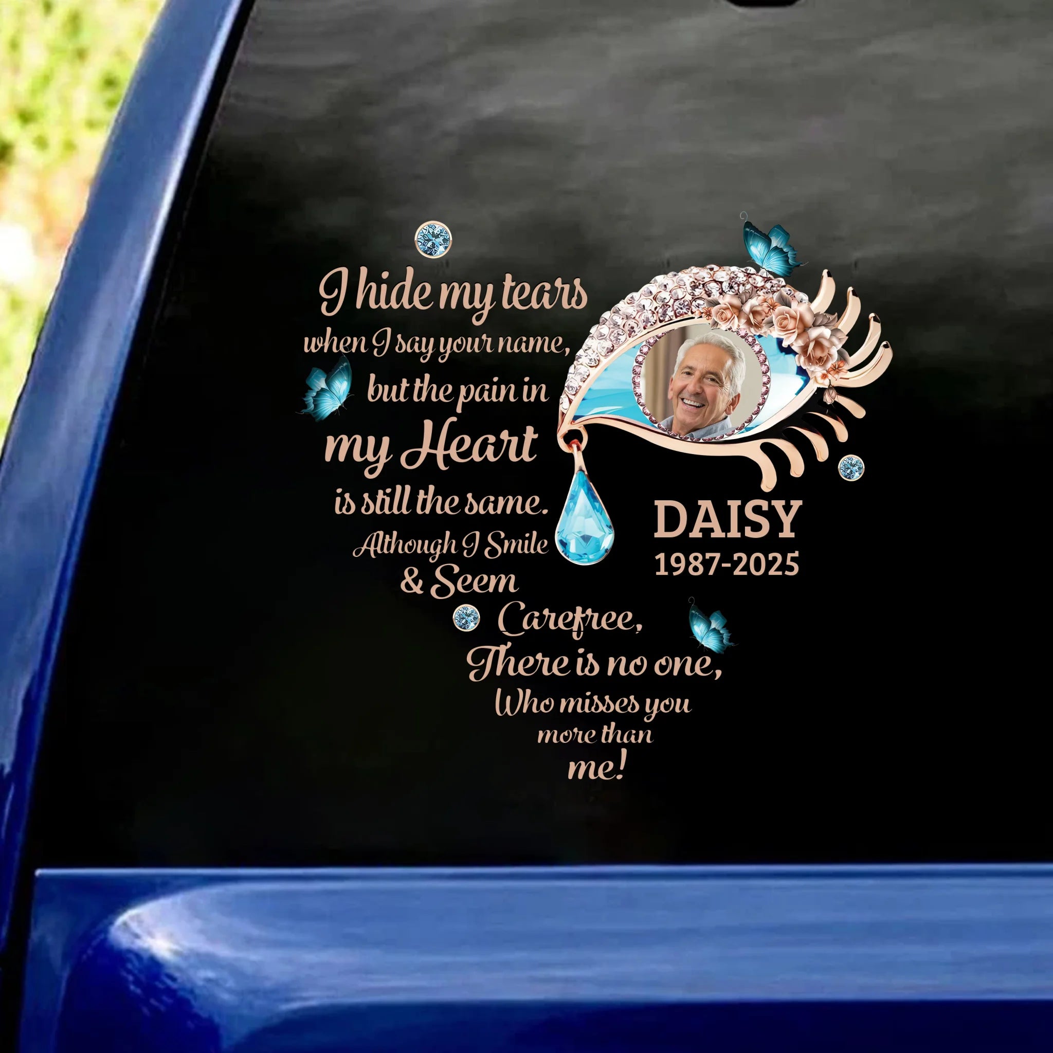 There Is No One Who Misses You More Than Me - Personalized Decal, Memorial Gift, Sympathy Gift For Loss of A Loved One