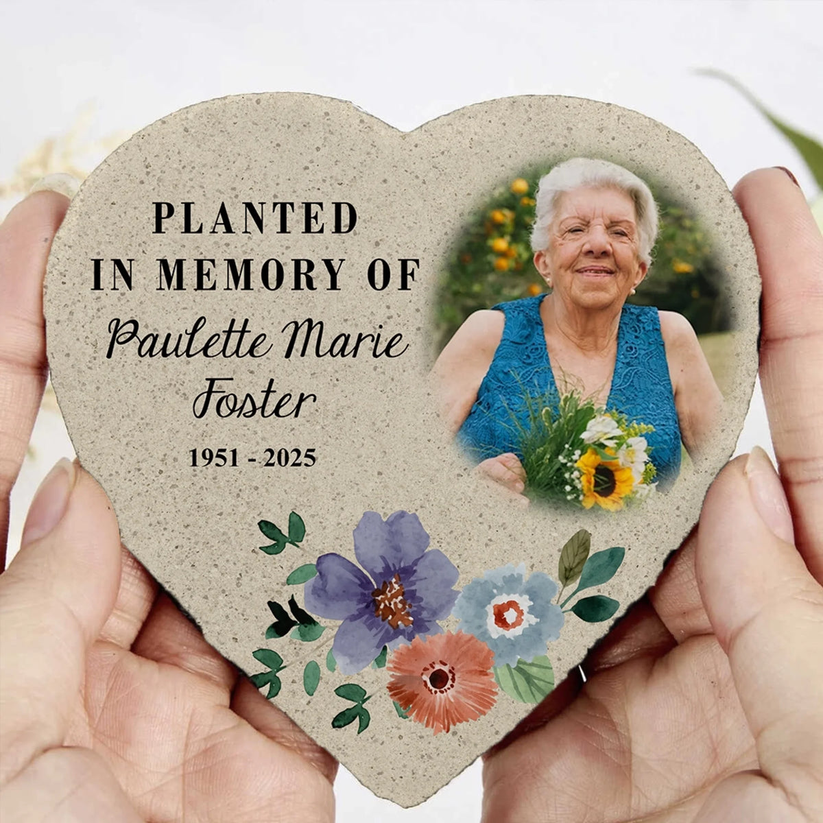 In Memory Stone Planted In Memory Of - Personalized Memorial Stone, Sympathy Gift ...